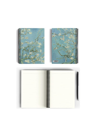 Vincent Van Gogh/almond Blossom,1890 Spiralli Defter 21 A5 Çizgili 100 Sayfa Okul Düz Çok Renkli