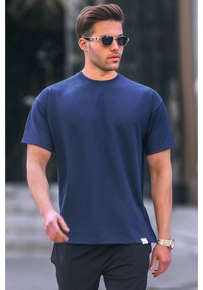 Madmext Lacivert Regular Fit Basic Erkek Tişört 6099-lacivert Lacivert