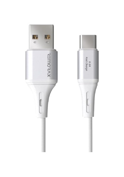 Usb A-type C Şarj Kablosu, 3.1a Hızlı Şarj, Beyaz/gümüş Metal, Remorax 1ad X 1metre Beyaz