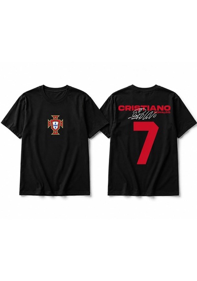 Hesco Ronaldo Baskılı Tshirt Siyah