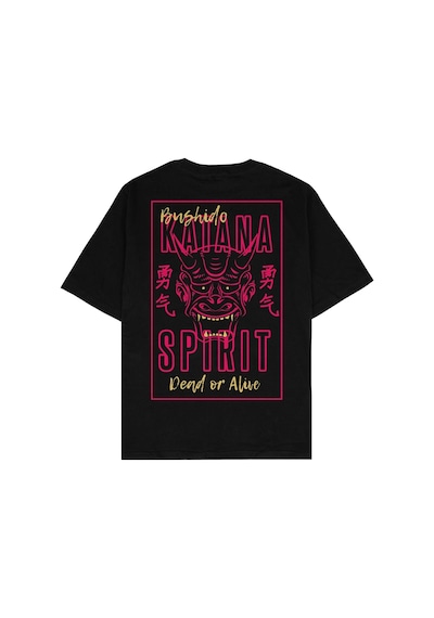 Adrift Katana Siyah Oversize Unisex T-shirt Siyah