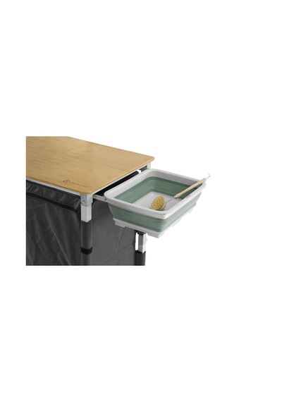 Outwell Padres Xl Storage Unit Bambu Portatif Kamp Mutfağı Çok Renkli
