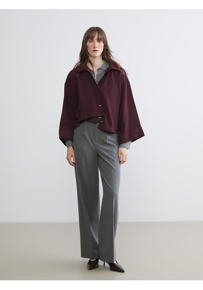 Lcw Vision Mürdüm Oversize Kadın Gömlek