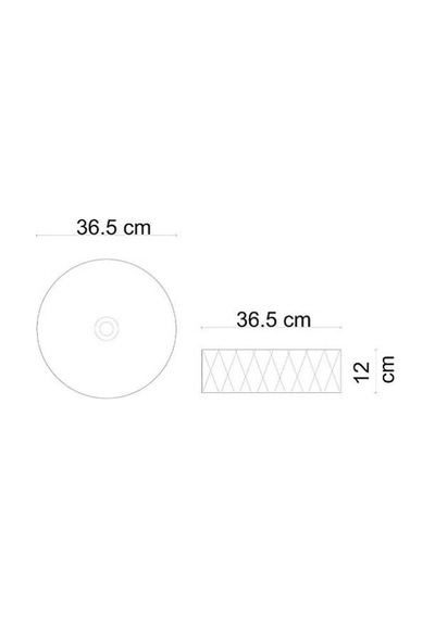 Lena - Tezgah Üstü Porselen Lavabo - E-w5001ks- Siyah