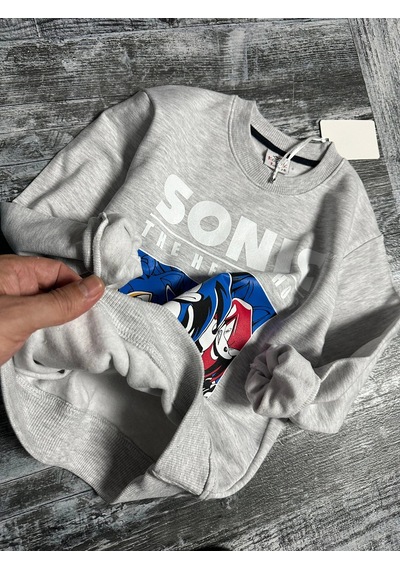 Koçak Kids Yeni Sezon Sonic Desenli Gri Renk Erkek Çocuk Eşofman Takım Gri