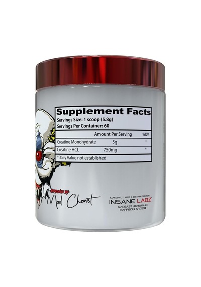 Insane Labz Crea-2 Creatine Monohydrate & Creatine Hcl Powder 60 Servings - Kreatin Monohidrat & Hcl Aromasız
