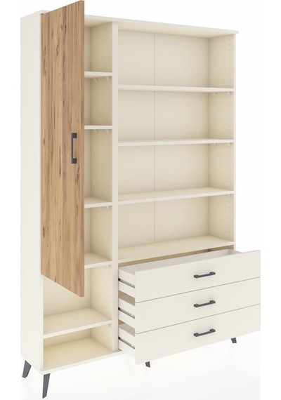 Arges Dolap 9 Raflı 3 Çekmeceli Tek Kapaklı 132x30x195 Aytaş... Aytaşı