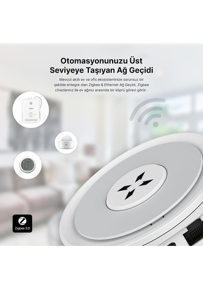 Zigbee 3.0 & Ethernet Akıllı Ev Ağ Geçidi Mobil App Kontrollü Köprü Cihazı Tuya Uyumlu Gateway Hub X7965 Genel