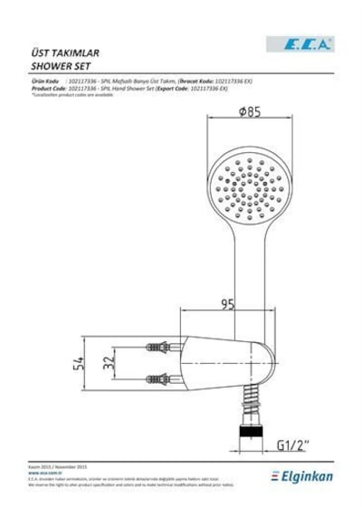 Eca Lia Banyo Bataryası - 102102888 , Eca Spıl Banyo Üst Takım Ma Gri