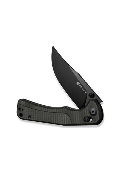 Sencut Slybolt Dark Green Canvas Micarta Handle Black 9cr18mov Blade Kamp Çakı Yeşil
