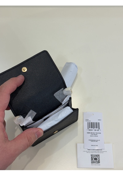 Coach Mini Wallet On A Chain Zincir Askılı Kadın Çanta Siyah
