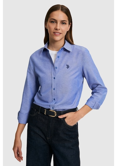 U.s. Polo Assn. Kadın Saks Gömlek Basic 50324791-vr045 Sax