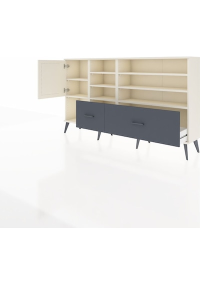 Arges Konsol 8 Raflı 2 Çekmeceli Tek Kapaklı 176x30x99 Aytaşı-aytaşı/antrasit Aytası/antrasıt - Aytası Arges Konsol 8 Raflı 2 Çekmeceli Tek Kapaklı 176x30x99 Aytaşı-aytaşı/antrasit Aytası/antrasıt - Aytası