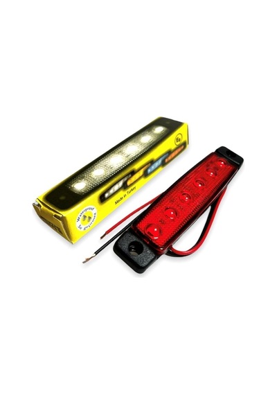 Ahmet Otomotiv Sanel 10 Adet 6 Ledli Kırmızı Parmak Led 24v Lamba Basamak Aydınlatma