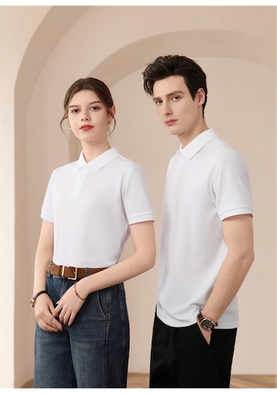 New Performance Premium Polo T-shirt 58.1% Pamuk 37.7% Polyester 4.2% Spandex Beyaz