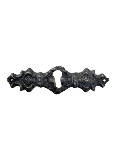 Antika Tarz Dekoratif Pirinç Anahtar Ağızlığı - 28x104mm, Oksit Standart