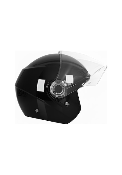 Gp Gx Mks005-Gb Şeffaf Vizörlü Motosiklet Yarım Kask Siyah