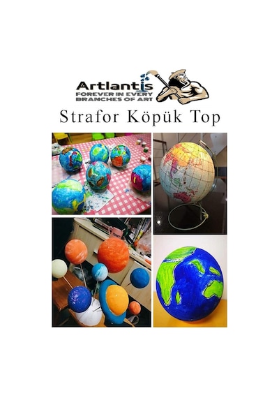 Strafor Köpük Top 20 Cm 3 Adet Köpük Top Küre Toplar Yuvarlak Strafor Köpük Top Okul Deney Hobi Sanat