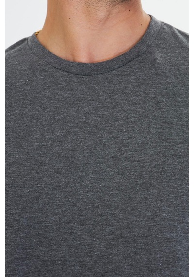 Trendhill Erkek Antrasit Melanj Pamuklu Bisiklet Yaka Büyük Beden T-shirt Ant5014b Trendhill Erkek Antrasit Melanj Pamuklu Bisiklet Yaka Büyük Beden T-shirt Ant5014b