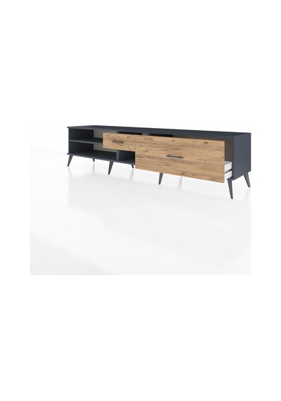 Hyperion Tv Ünitesi Tek Raflı 2 Çekmeceli 220x44x51 Antrasit-antrasit/çam Antrasıt/atlas Çam - Antrasıt Hyperion Tv Ünitesi Tek Raflı 2 Çekmeceli 220x44x51 Antrasit-antrasit/çam Antrasıt/atlas Çam - Antrasıt