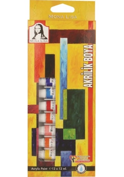 Mona Lisa Akrilik Boya Tüp 12 Li 12 Ml Sd125 Çok Renkli