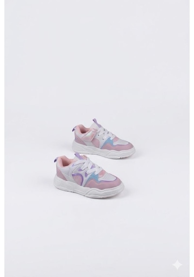 Fort Jacop Cool Anatomik Rahat Hafif Sneaker Kız Çocuk Ayakkabı Beyaz-pudra