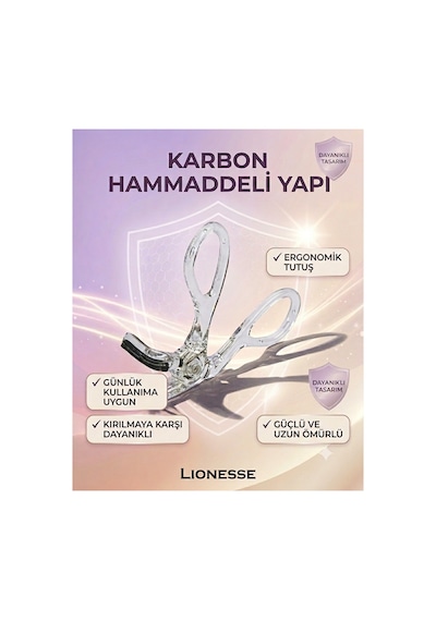Lionesse Kirpik Kıvırıcı 802-karbon Hammadde I Uzun Ömürlü Kullanım I Kırılmaz