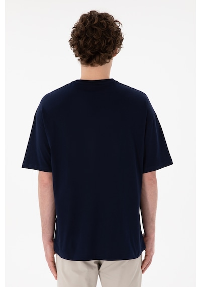 U.S. Polo Assn. Erkek Oversize Fit Bisiklet Yaka Lacivert Tişört 50305923-VR033 U.S. Polo Assn. Erkek Oversize Fit Bisiklet Yaka Lacivert Tişört 50305923-VR033