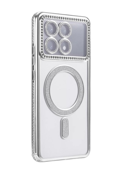 Newface Xiaomi Poco X6 Pro Joke Simli Magneticsafe Kılıf - Gümüş
