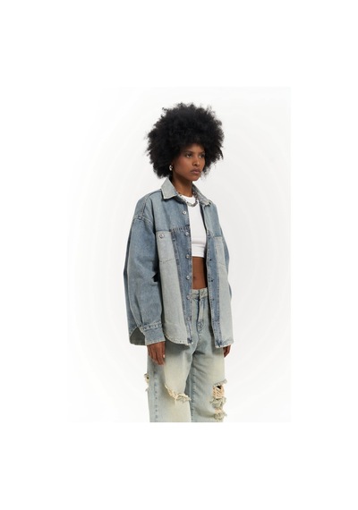 Mai Collection Mai Studios Co. Saadrian Mavi Unisex Kot Ceket Mavi