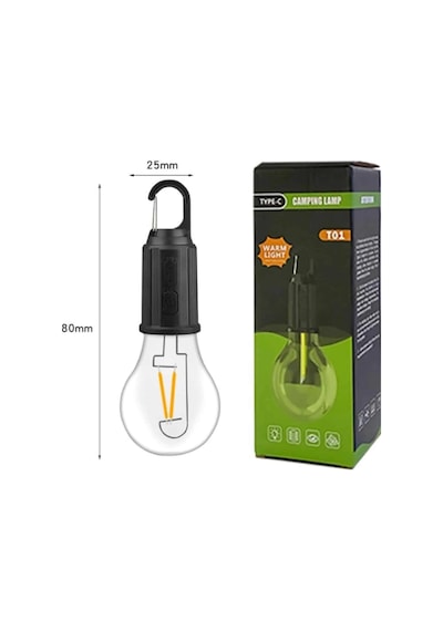 3 Farklı Mod Led'li Şarjlı Asma Kancalı Kamp Lambası Taşınabilir Ampul Çok Renkli 57668569