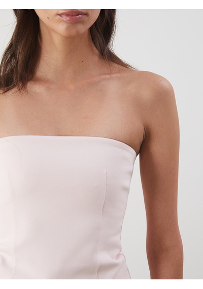 Lcw Vision Pembe Straplez Yaka Peplum Bluz