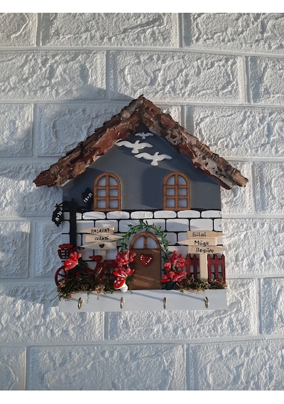Psacraft Çeyizlik Duvar Dekoru 27x27 Cm Anahtarlık Askısı