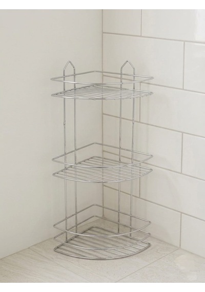 Banyo Düzenleyici Lux Raf, 3 Katlı Raf Üçgen Krom