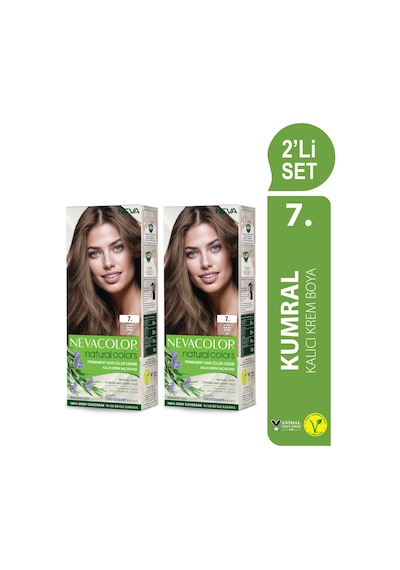 Neva Color Natural Color Saç Boyası 7 Kumral 2'li Set
