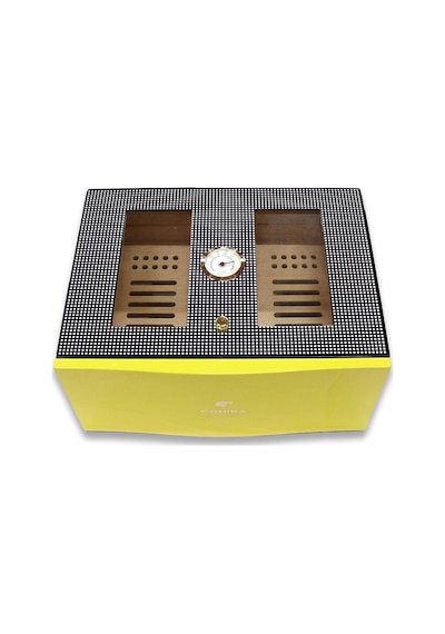 Cohiba Camlı Puro Kutusu Humidor Sarı 70's