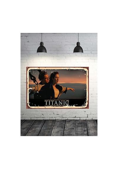 Titanic Tasarımlı 20x30 Cm Retro Ahşap Tablo Çok Renkli - 743296989 Çok Renkli