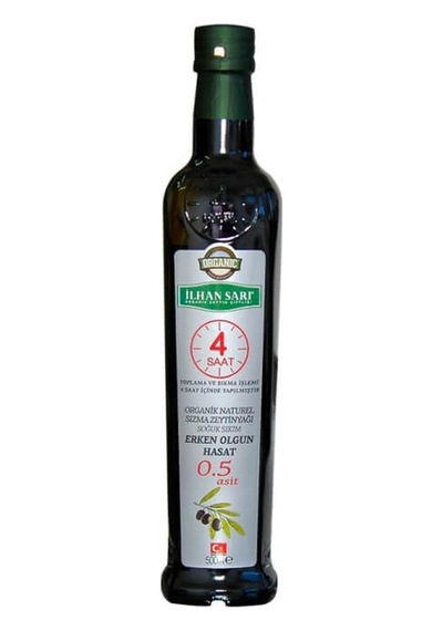 İlhan Sarı 4 Saat Organik Erken Olgun Hasat Sızma Zeytinyağı 500 ML
