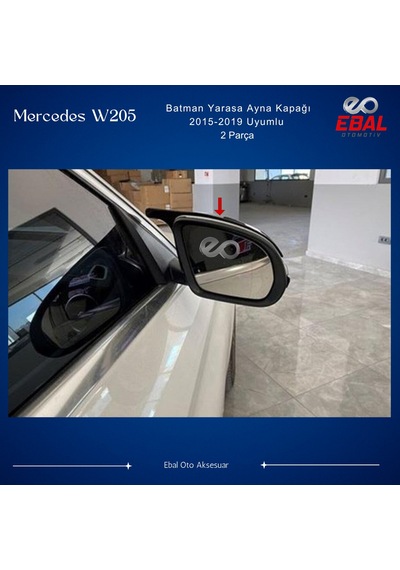 Ebal Otomotiv Mercedes W205 2015-2019 Piano Black Batman Yarasa Ayna Kapağı