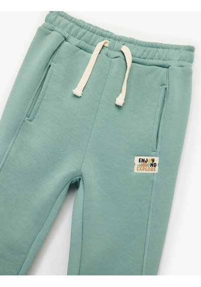 Koton Beli Bağlamalı Cepli Jogger Eşofman Altı Yeşil 6wmb40077tk Yeşil
