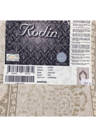 Merinos Halı Rodin Serisi 19769 080 Tüm Ebatlar