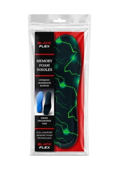 Black Flex Volt Storm Memory Foam Darbe Emici Digital Baskılı Hafızalı Çocuk İç Tabanlık