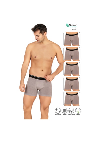 Özkan Underwear Özkan 11256 5'li Paket Erkek Premium Kumaş Modal Pamuklu Esnek Yumuşak Boxer Şort Gri Özkan Underwear Özkan 11256 5'li Paket Erkek Premium Kumaş Modal Pamuklu Esnek Yumuşak Boxer Şort Gri