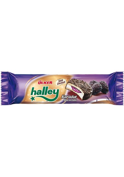 Halley Mini Karadut Marmelatlı Çikolatalı Bisküvi 74 G
