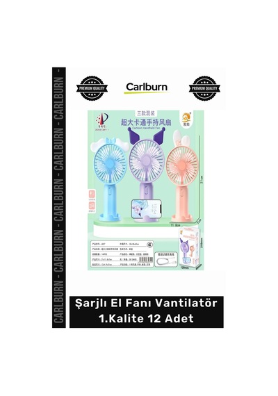 Özel Üretim Taşınabilir Usb Sessiz Güçlü Toptan Seti Şarjlı El Fanı Vantilatör 1kalite 12 Adet