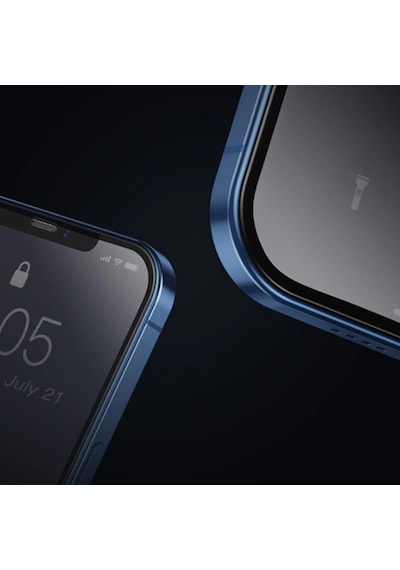 Baseus 0.25Mm Apple Uyumlu   iPhone 12 Pro 6.1 3D Full Tempered Cam Ekran Ko Siyah