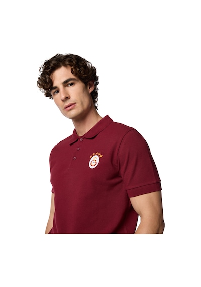 Gsstore Galatasaray 5 Yıldız Klasik Logo Polo T-shirt E251403 Bordo