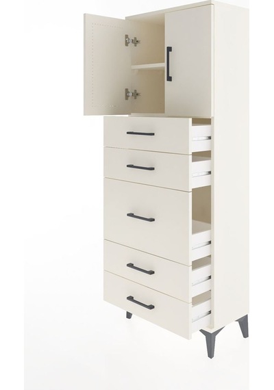 Arges Dolap 2 Raflı 5 Çekmeceli 2 Kapaklı 60x30x163 Aytaşı-ay... Aytaşı