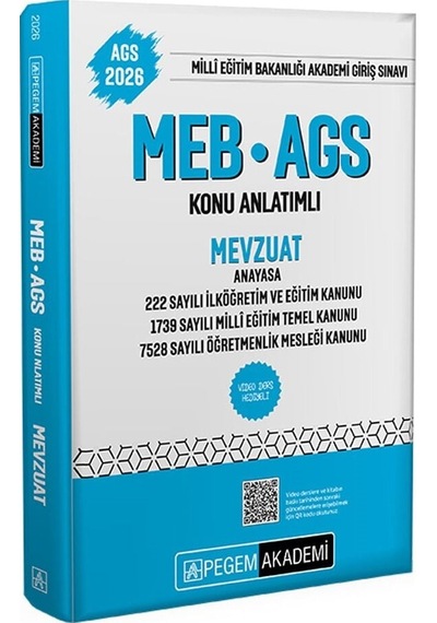 Pegem 2026 Meb-ags Mevzuat Konu Anlatımlı Pegem Akademi Yayınları