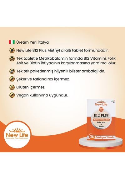 B12 Plus Metilkobalamin 30 Tablet 3 Paketi